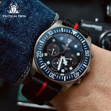Tactical Frog FXD2 Titanium Diving Watch For Men 20ATM Chronograph VS75B Solar-powered Quartz Movement Watch BGW9 Super Luminous
