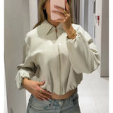 MUJER Women's Puffed Varsity Bomber Jacket | Cropped & Chic