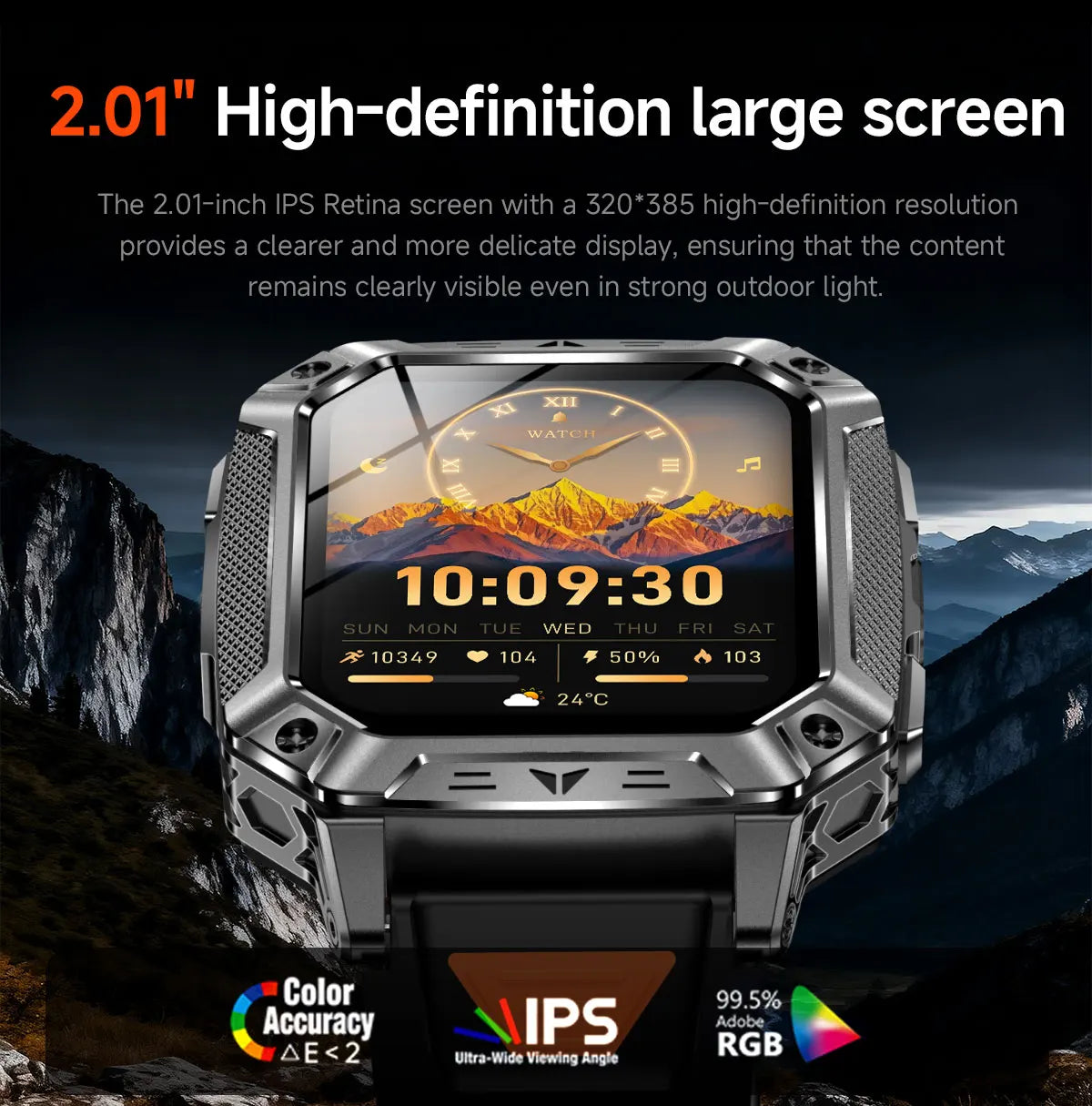 2026 Military-Grade Outdoor Sports Smartwatch 1400mAh