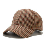 Unisex Checkered Baseball Cap with Adjustable Strap