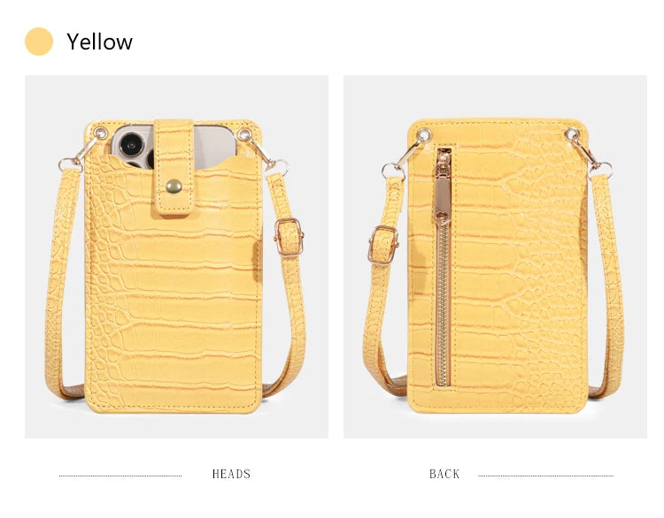Women Mini Bag PU Leather Crossbody Purse Wallet Shoulder Pouch Mobile Phone Bag