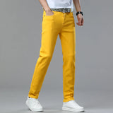 Men's Elastic Colorful Straight-Fit Jeans | Spring Autumn