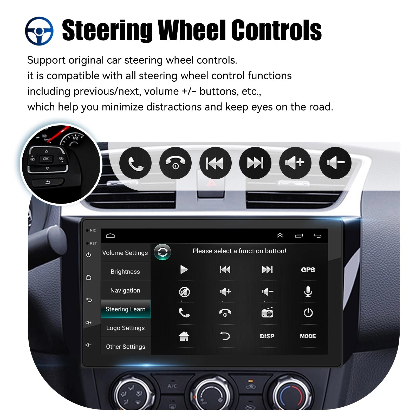 ESSGOO 7"/9"/10" Double Din Car Stereo | Android 14 | CarPlay & Auto