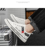 Men's Plus Size Canvas Sneakers — Breathable Lace-Up Casual Flat Shoes