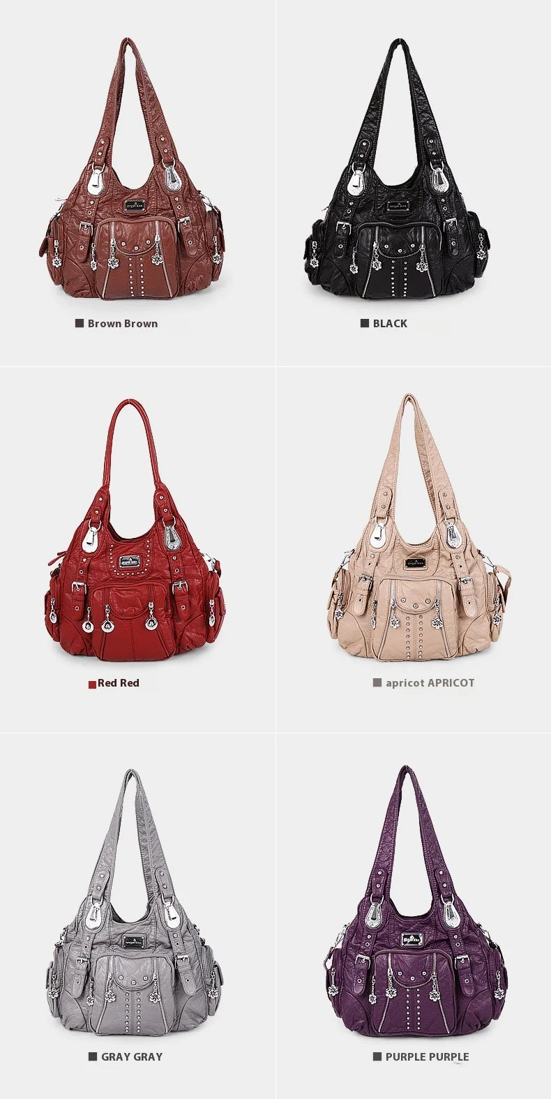 Women Fashion Handbags Women Shoulder Bags PU Leather Handbag Female Satchel Big-capacity Shoulder Purse Bag Bolsa Feminina