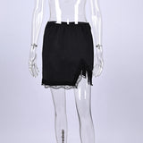 Elegant High-Waist Satin Mini Pencil Skirt