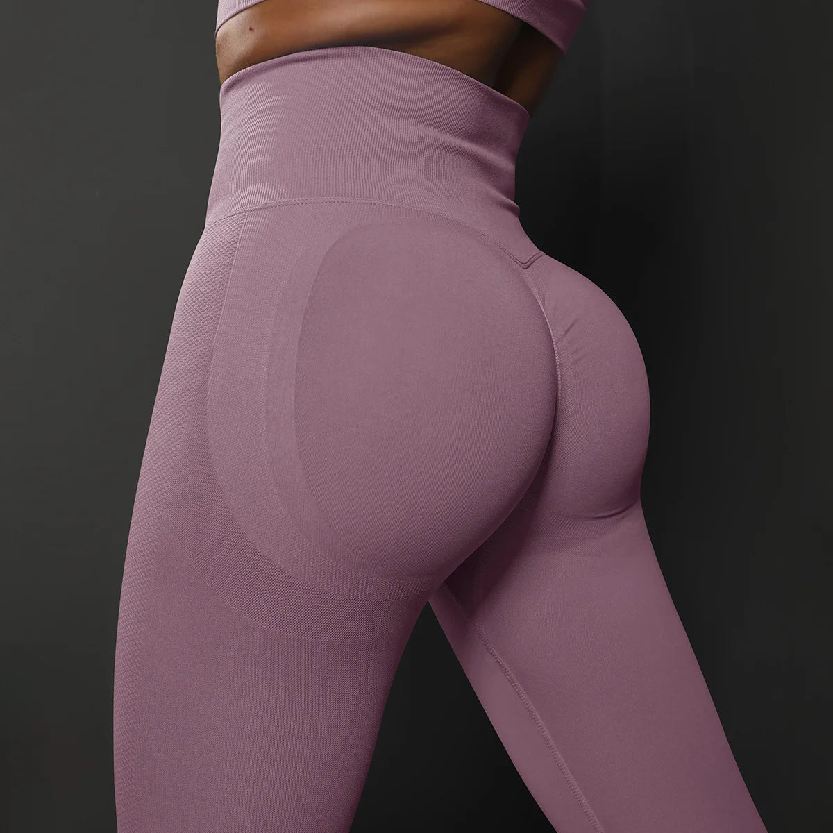 High-Waist Seamless Yoga Leggings – USA-Made Push-Up Fitness & Gym Tights