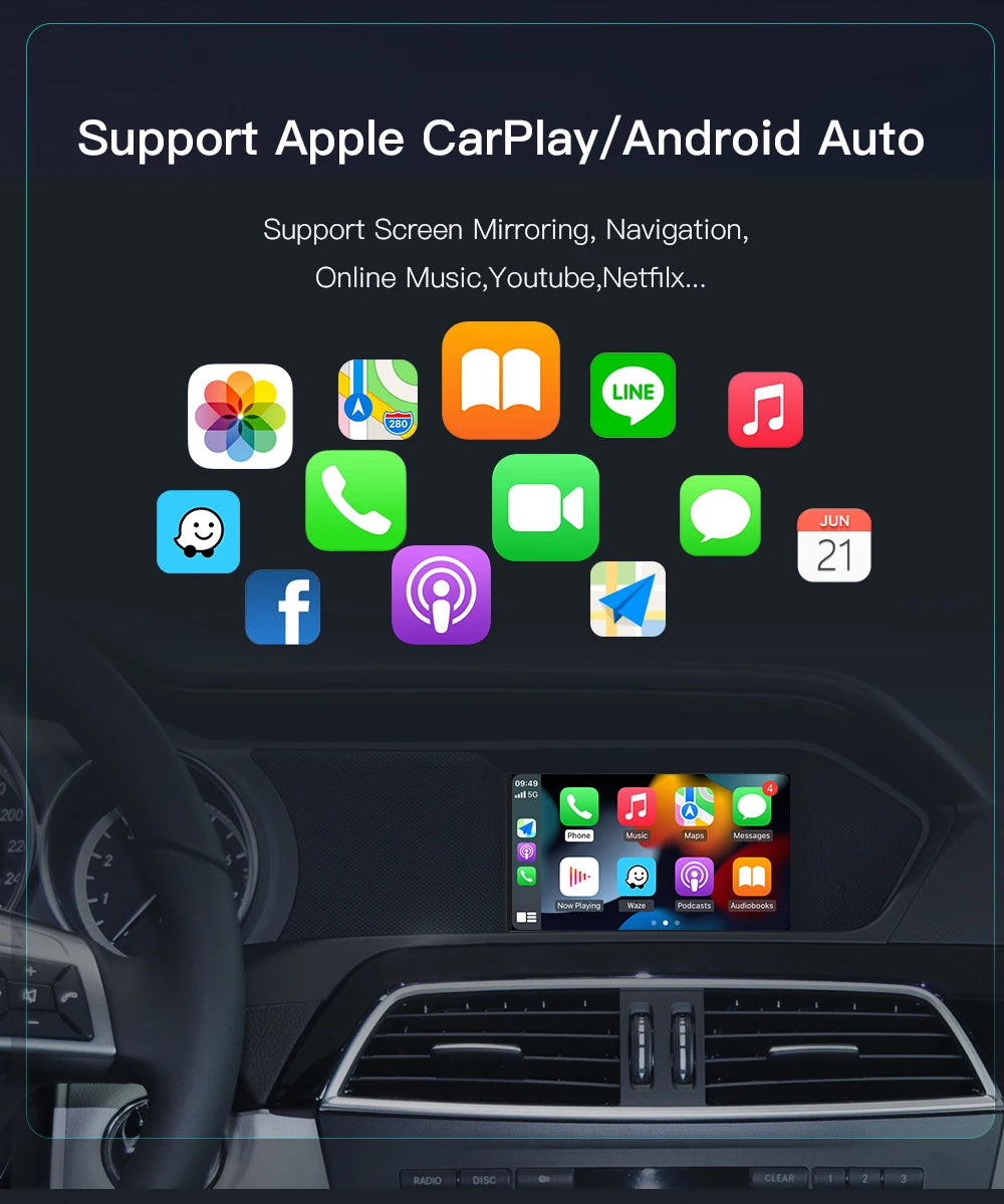 Wireless CarPlay & Android Auto Upgrade for Mercedes-Benz NTG4.5/4.7