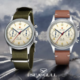 Seagull 1963 International Edition Watch for Men Chronograph Manual Winding Mechanical Watches Original ST1901 38mm Pilot Clock