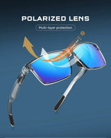 KDEAM Oversized Men's Sunglasses Polarized TR90 Big Size Sun Glasses Width 160mm Protective Case Included KD0737 MAX
