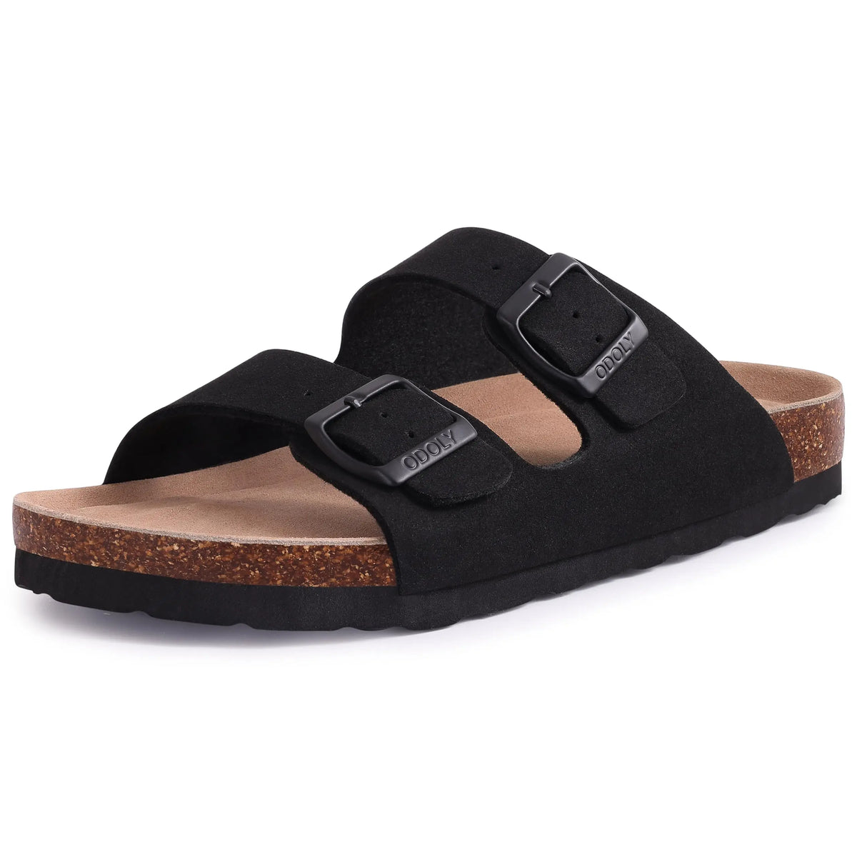 Women’s Suede Sandals with Cork Footbed