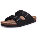 Women’s Suede Sandals with Cork Footbed