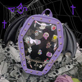Gothic Punk Coffin Shape Ita Bag Women Clear Backpacks Dark Lolita Handbag and Shoulder Bag Girls Cosplay Designer 2 Insert
