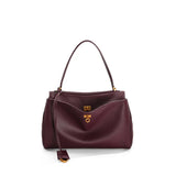 Large Capacity Women's Leather Handbag High-End Single Shoulder Crossbody Tote for Commuting