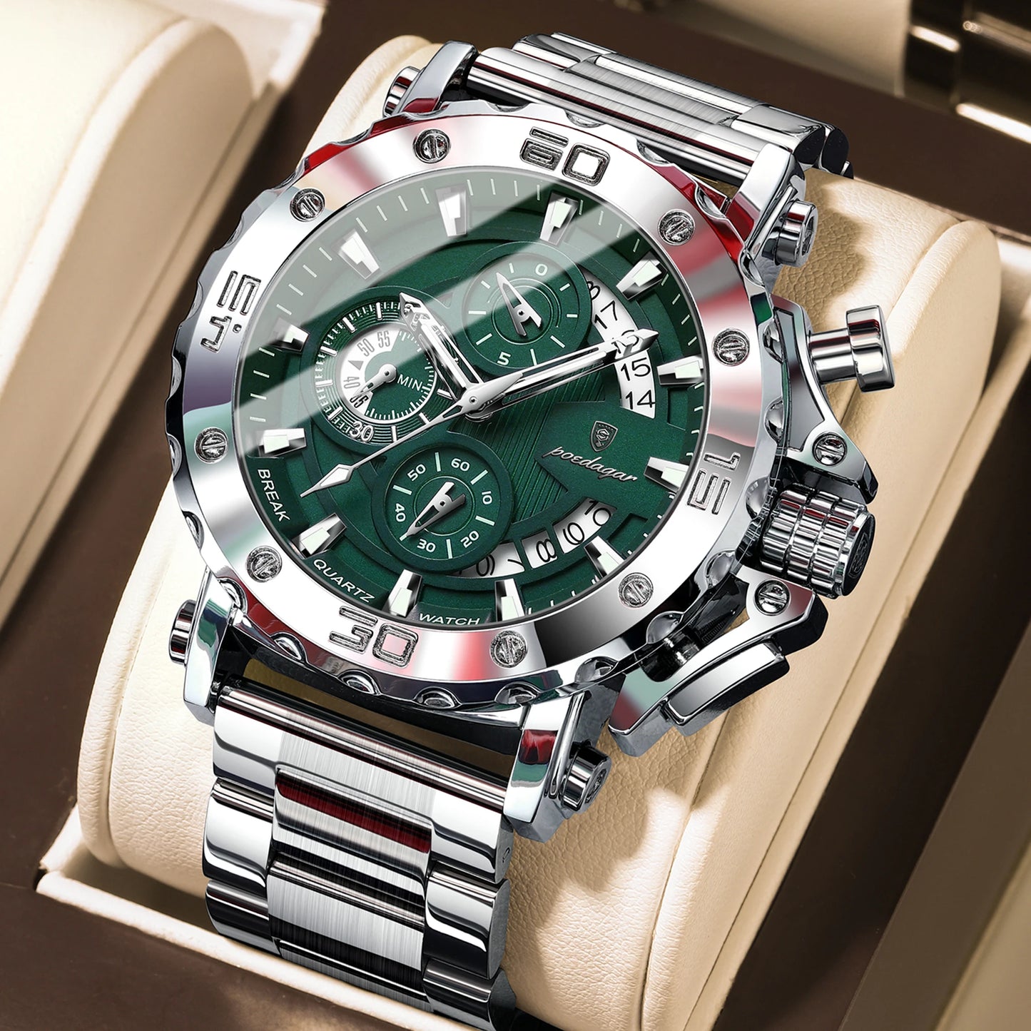 POEDAGAR 892 Luxury Men's Chronograph Watch