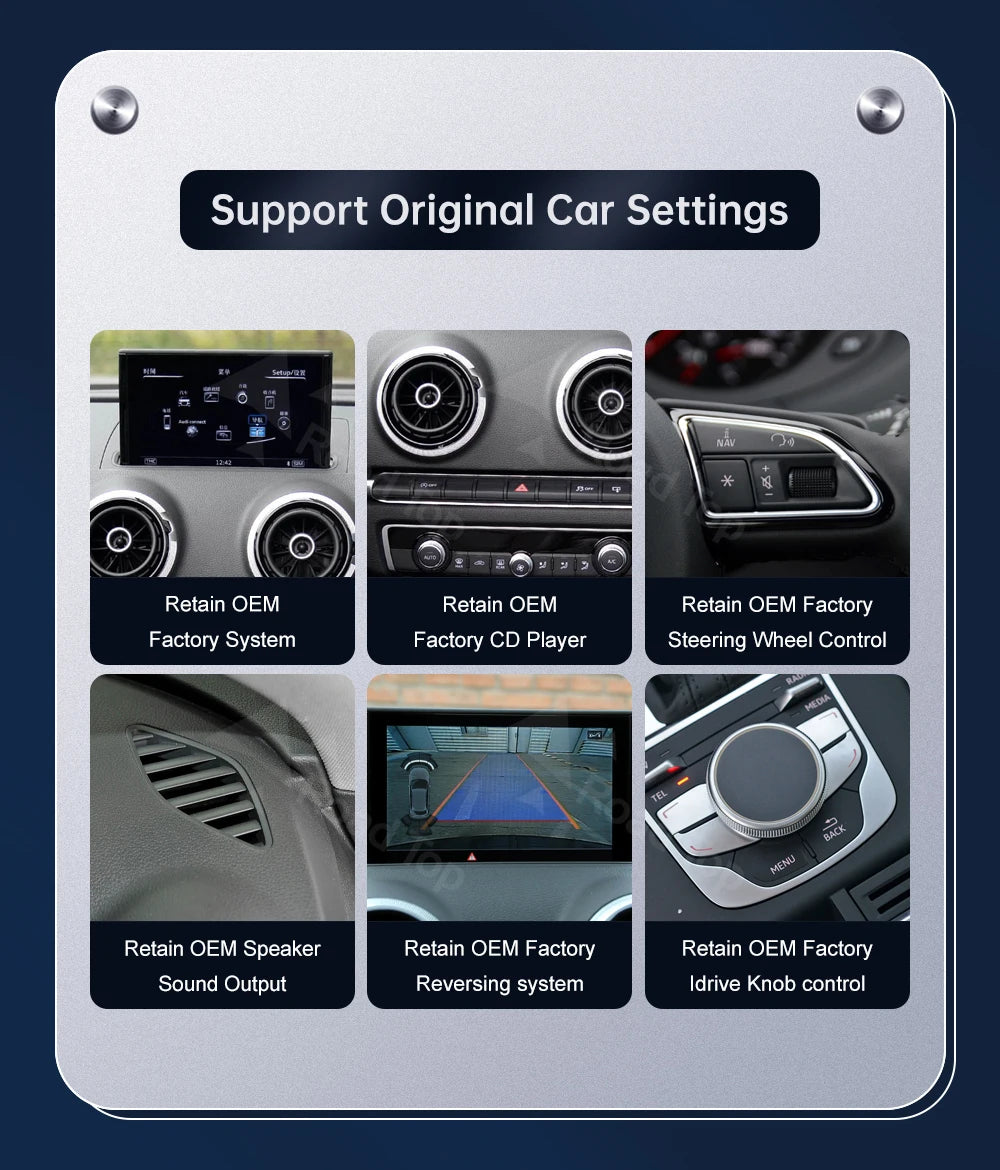Road Top 12.3" Touchscreen Display for Audi A3 2014–2019 LHD