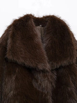 Elegant Faux Fur Oversized Coat