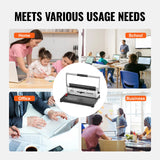 SucceBuy Coil Spiral Binding Machine Manual Book Maker 34-Holes Binding 120 Sheets Punch Binder w/ Adjustable Coil Binding Spine