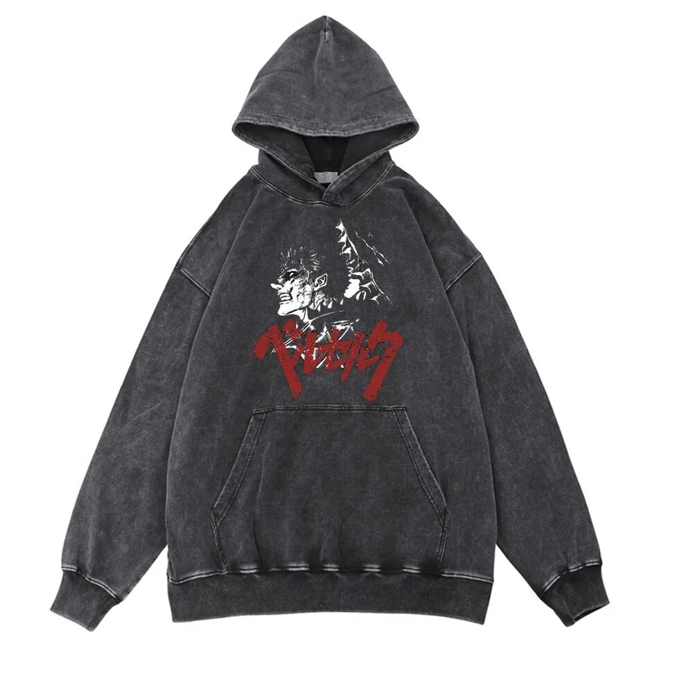 Vintage Wash Oversized Cotton Hoodie