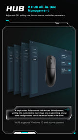 ATK VXE Dragonfly R1 Mouse of The Game E-Sports Long Battery Life Paw3395 Lightweight Ergonomic Three-Mode Bluetooth Mouse