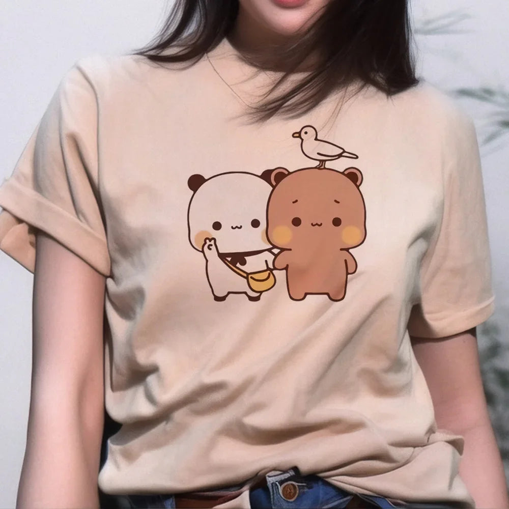 Bubu and Dudu Women’s Fashion Cartoon Tee - Casual Streetwear Designer Crop Top
