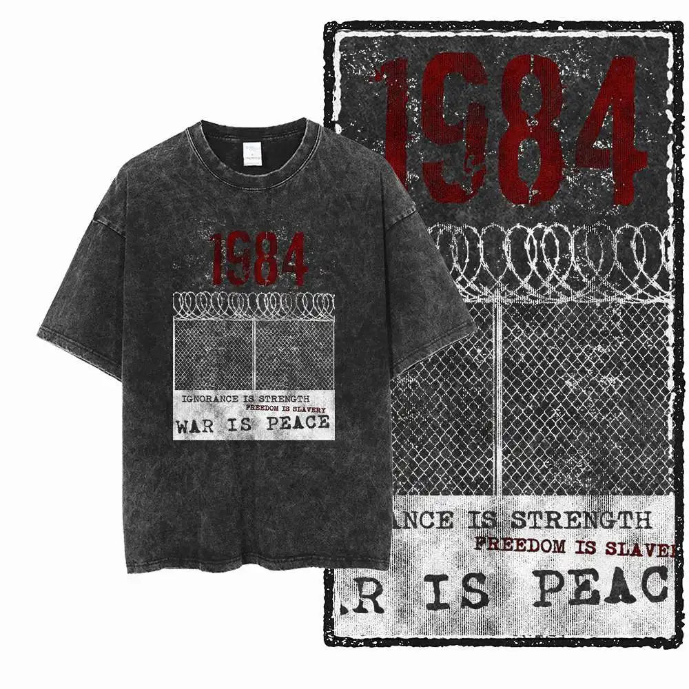1984 Graphic Cotton Tee | Vintage Streetwear Men's T-Shirt
