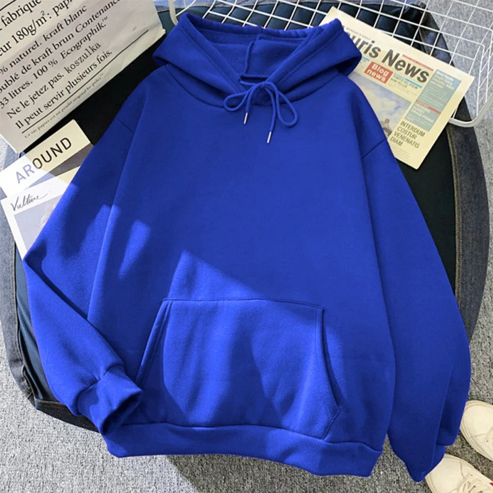 Autumn Winter Fleece Hoodies Fashion Casual Sweatshirts Men Women Harajuku Warm Oversized Pullovers 11 Colors Hip Hop Streetwear