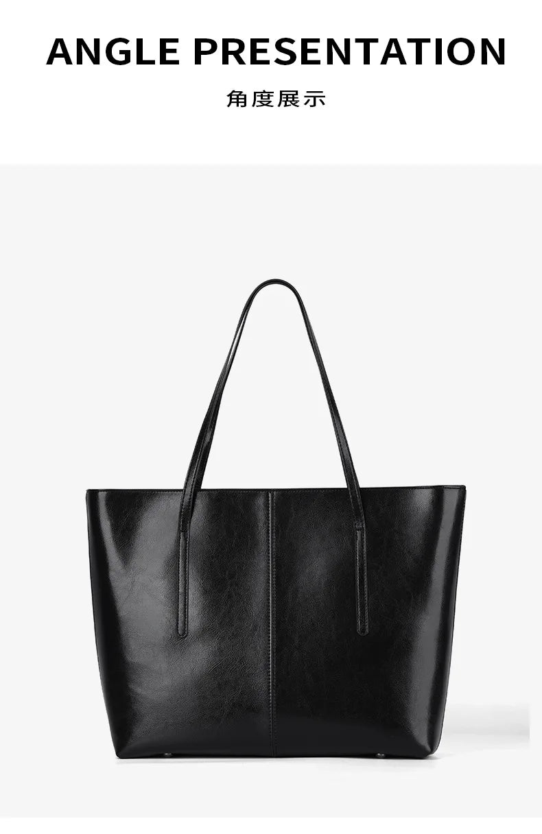 Burminsa Vintage Genuine Leather Tote Bag for Women