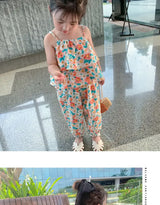 Girls' Floral Vest & Anti-Mosquito Suit