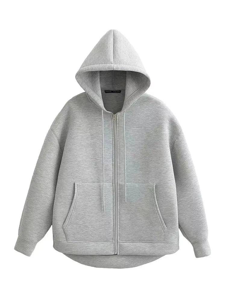 Women’s Casual Relaxed-Fit Hooded Jacket