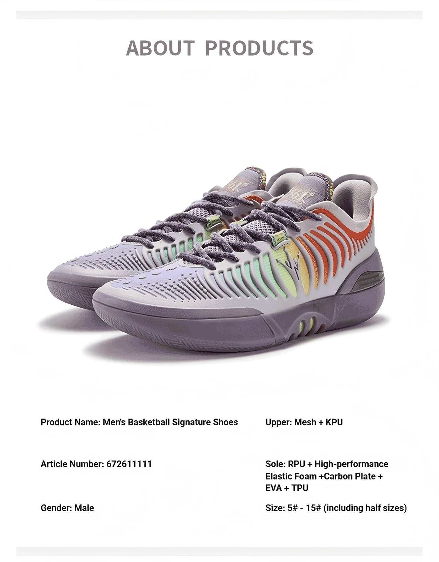 361 Degrees Joker 2 GT Men Basketball Shoes New Trendy Leather Breathable Shock-Absorbing Wear-resistant Male Sneakers 672611111