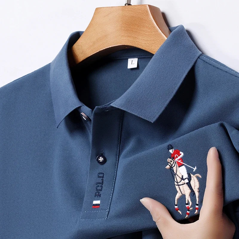 Men's Embroidered Polo Shirt – Casual Summer Style