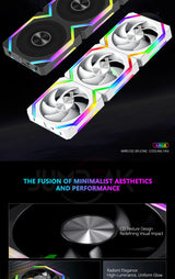 JUMPEAK CS120 ARGB Cooling Fan 360mm 240mm Modular Stackable Splicing PWM Silent 120mm RGB Fans For Gaming PC Case Water Cooler