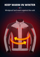 HEROBIKER Waterproof Motorcycle Jacket Man Racing Jacket Wearable Motorcycle Pants Moto Clothing With EVA Protection