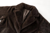 Luxury Faux Mink Long Overcoat