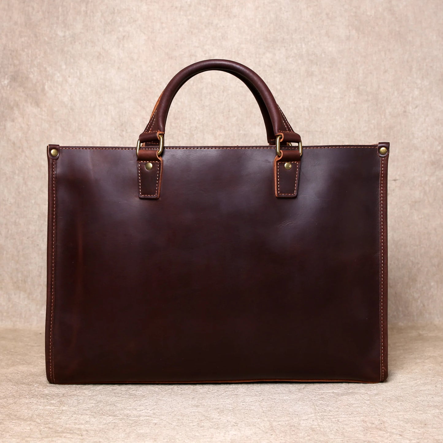 Original Ultra-Simple High Quality Men's Leather Document Baotou Layer Cowhide Computer Bag Business Trip Office Handbag