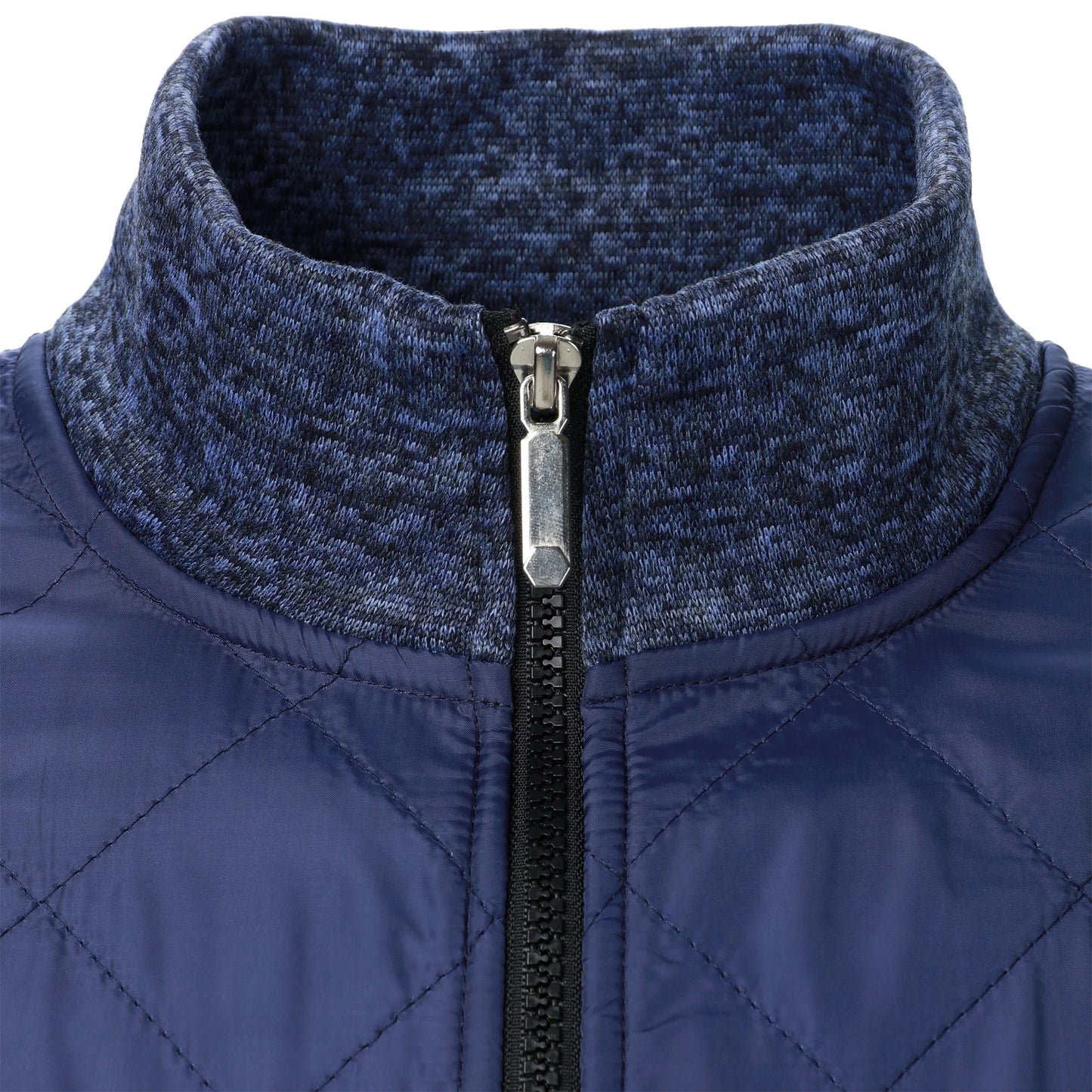 Men's Autumn/Winter Zip-Up Knit Jacket – Striped Check Stand Collar Sweater Coat