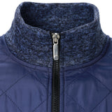 Men's Autumn/Winter Zip-Up Knit Jacket – Striped Check Stand Collar Sweater Coat
