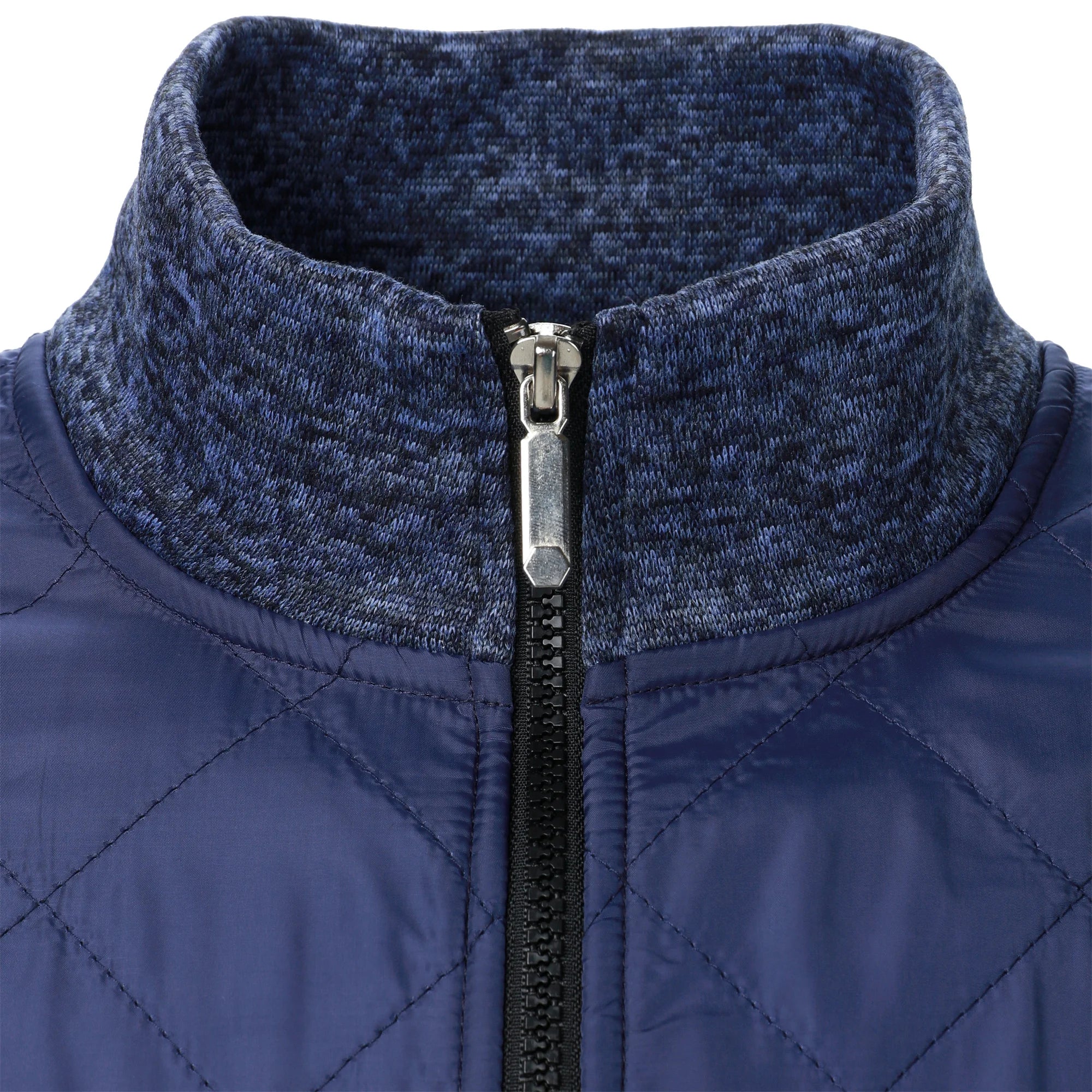 Men's Autumn/Winter Zip-Up Knit Jacket – Striped Check Stand Collar Sweater Coat