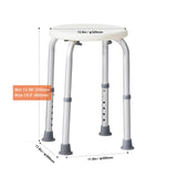 SucceBuy Shower Chair for Inside Shower Adjustable Height Shower Stool Non-Slip Bench Bathtub Seat  for Elderly Disabled Adults