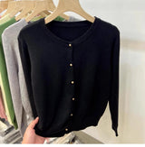 Classic O-Neck Knit Cardigan