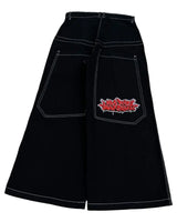 Harajuku Money Print Streetwear Jeans High Waist Wide Trouser Black Pants Streetwear Men Hip Hop Women Embroider Y2k Baggy Jeans