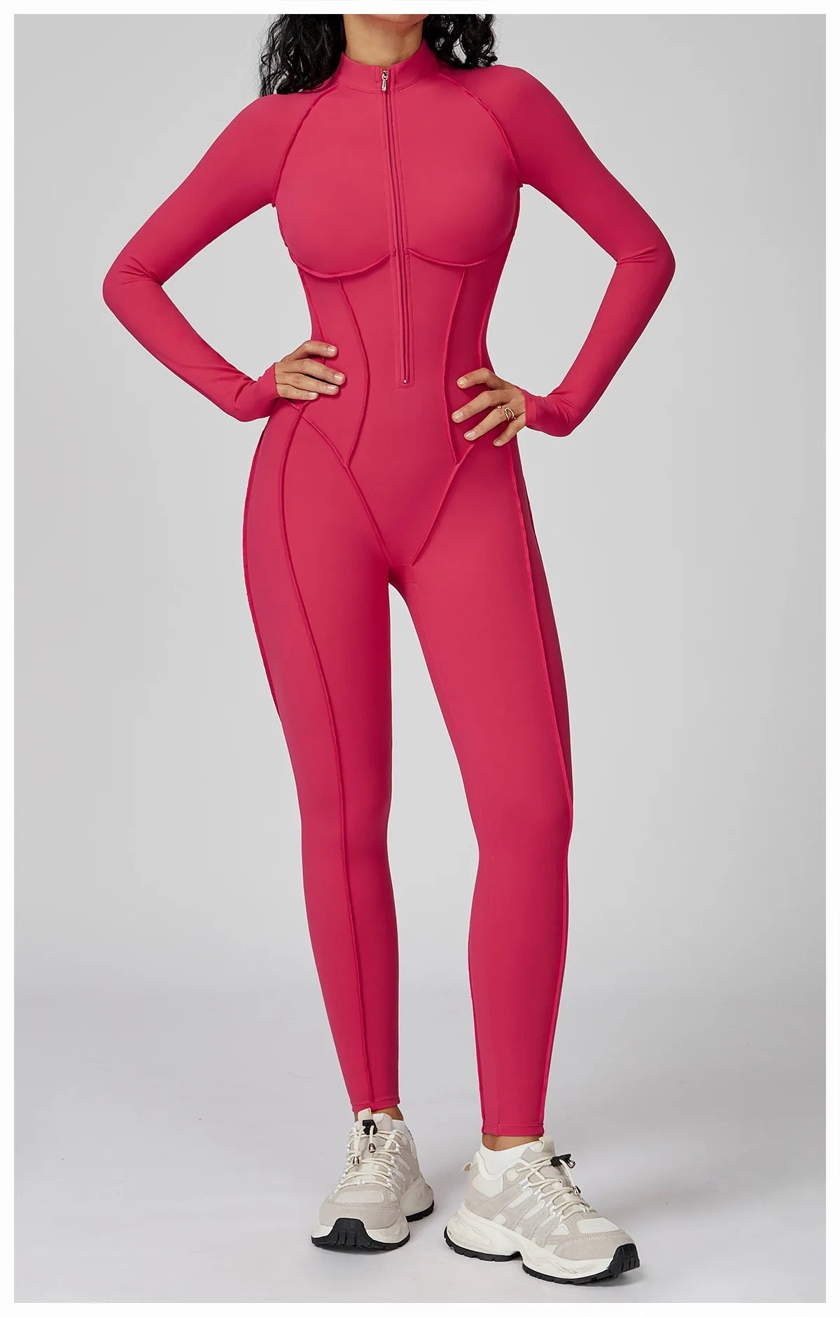 Long-Sleeved Performance Yoga Bodysuit