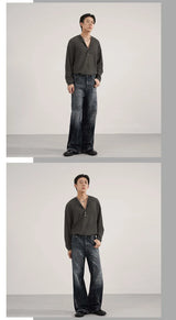 Men's Blue-Gray Relaxed Fit Jeans