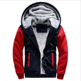 New Men's Hoodies Jacket Winter Thick Warm Fleece Zipper Hoodies Coat Casual Tracksuit Sportwear Male Sweatshirts M~ 5XL