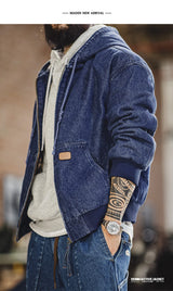 Maden J130 Heavyweight Canvas Hooded Jacket for Men