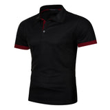 Summer Short Sleeve Polo Shirt Mens Large Stritching T Shirts Lapel Business Breathable Tee Shirt Lightweight Sweatwear