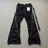 Men's High Street Flare Denim Jeans – Zipper Detail