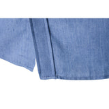 Mens Denim Shirts Long Sleeve Men Dress Shirt Fashion Slim Fit Style Navy Blue Jeans Male Shirt Longsleeve Shirt for Men