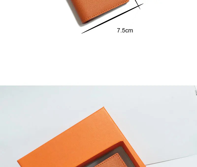 Genuine Leather Credit Card Holder for Women And Men with Free Embossing Personalized High-Quality Protective Bank Card Case